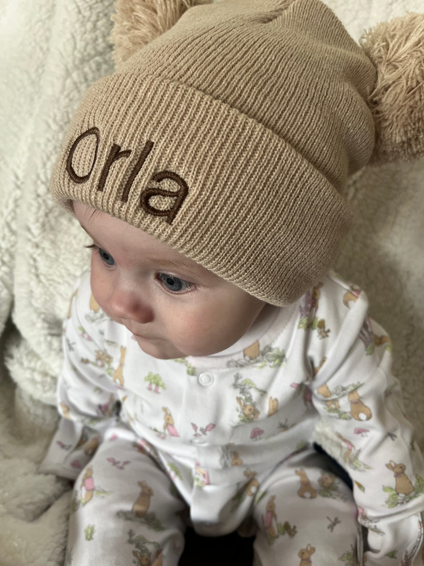 Double Pom Pom Hat | Personalised
