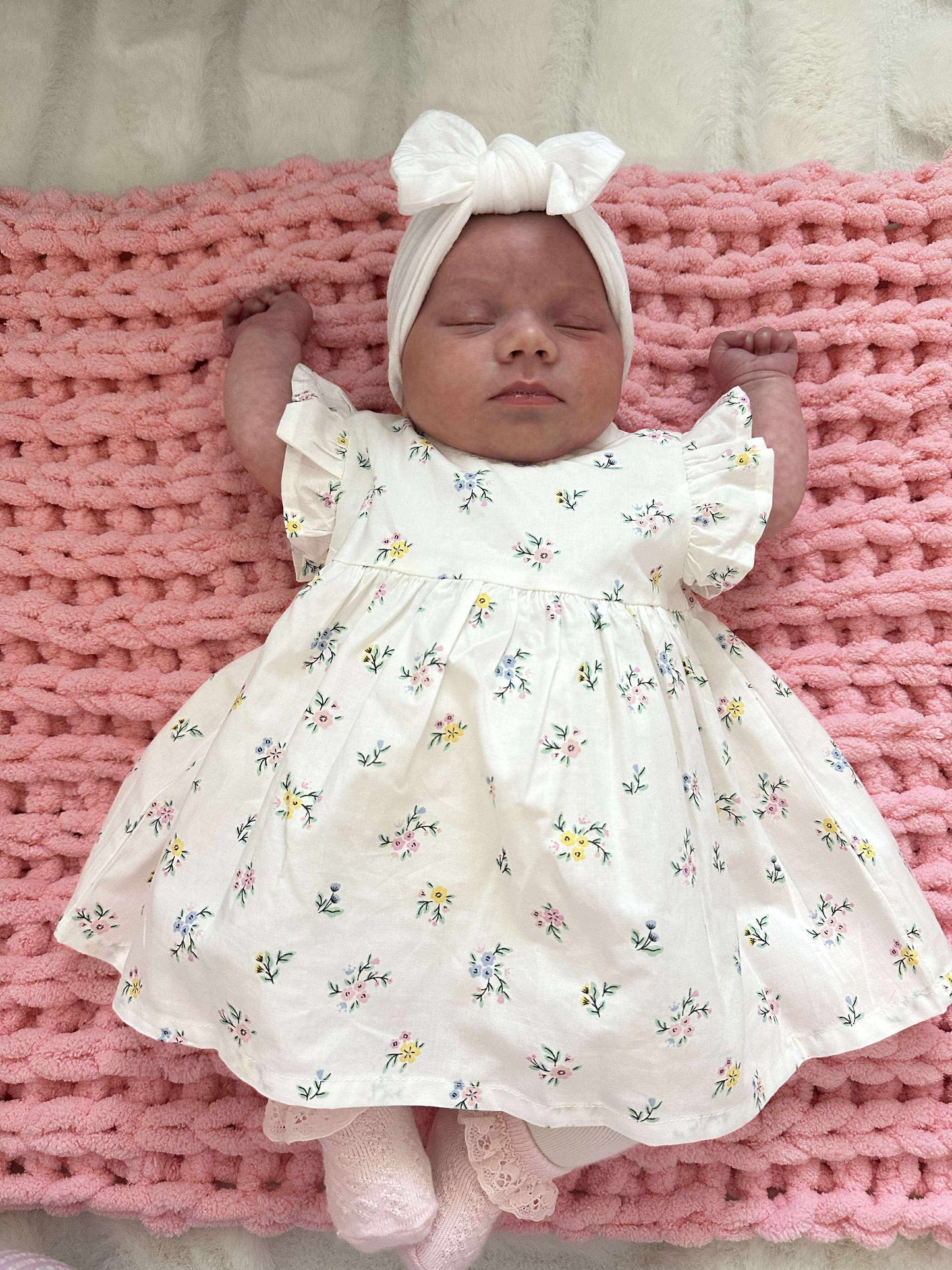 Cable Knit Bow Headband - White