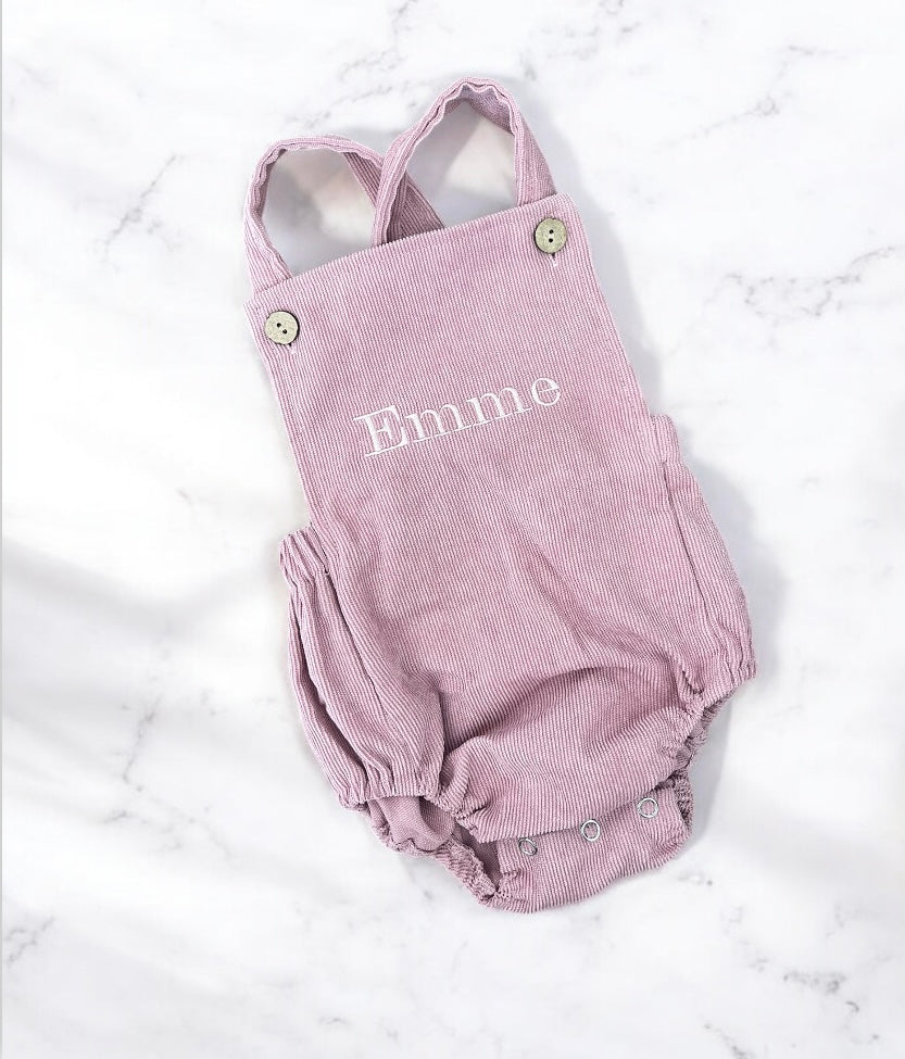 Corduroy Baby Romper | Personalised