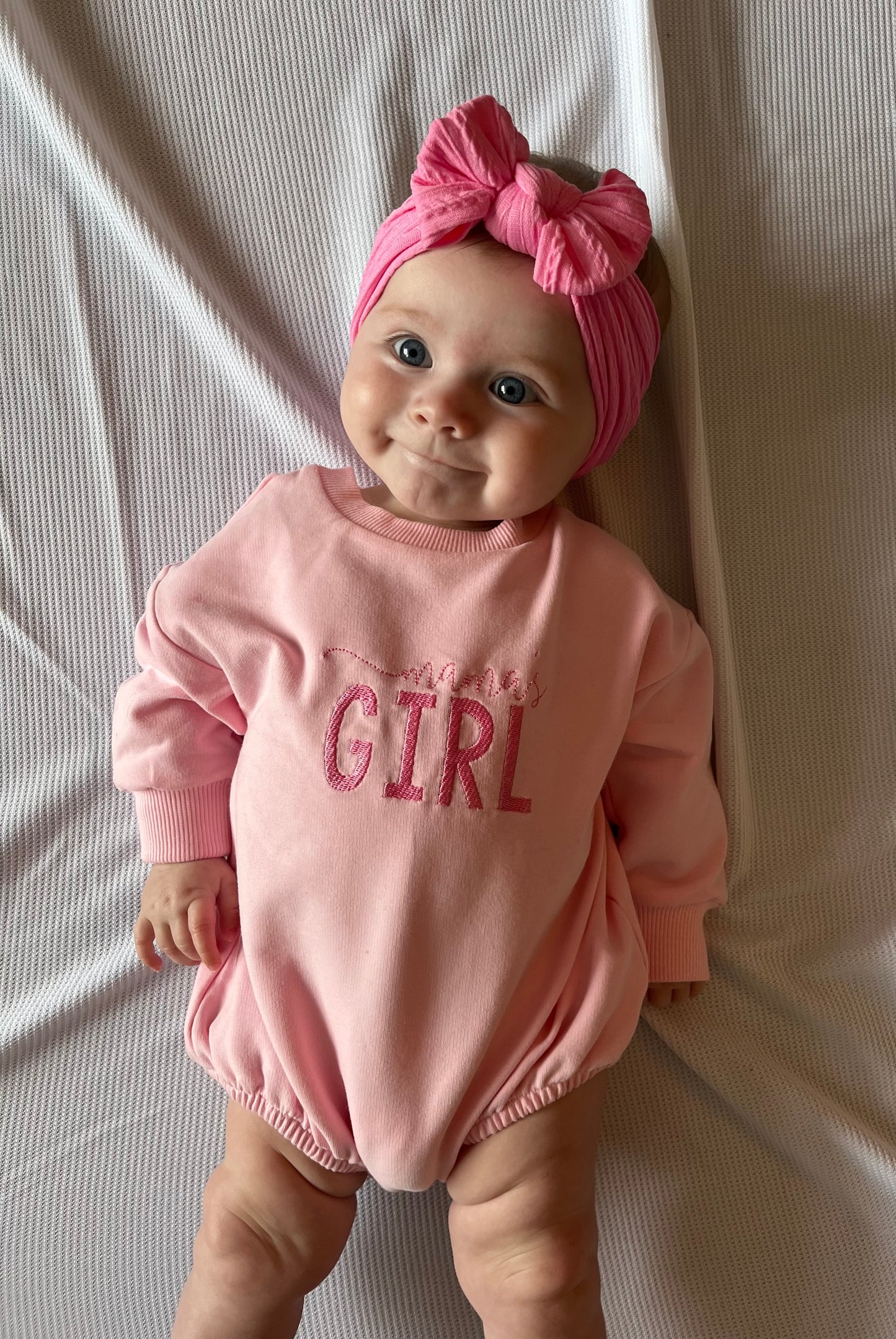 Cable Knit Bow Headband - Candy Pink