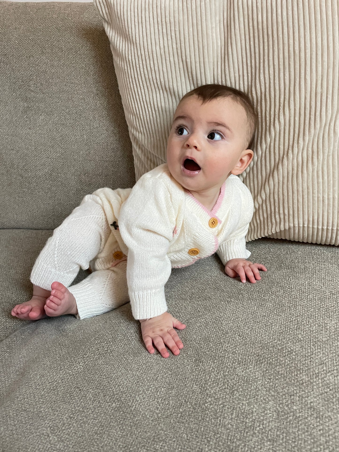 Knitted Floral Sleepsuit