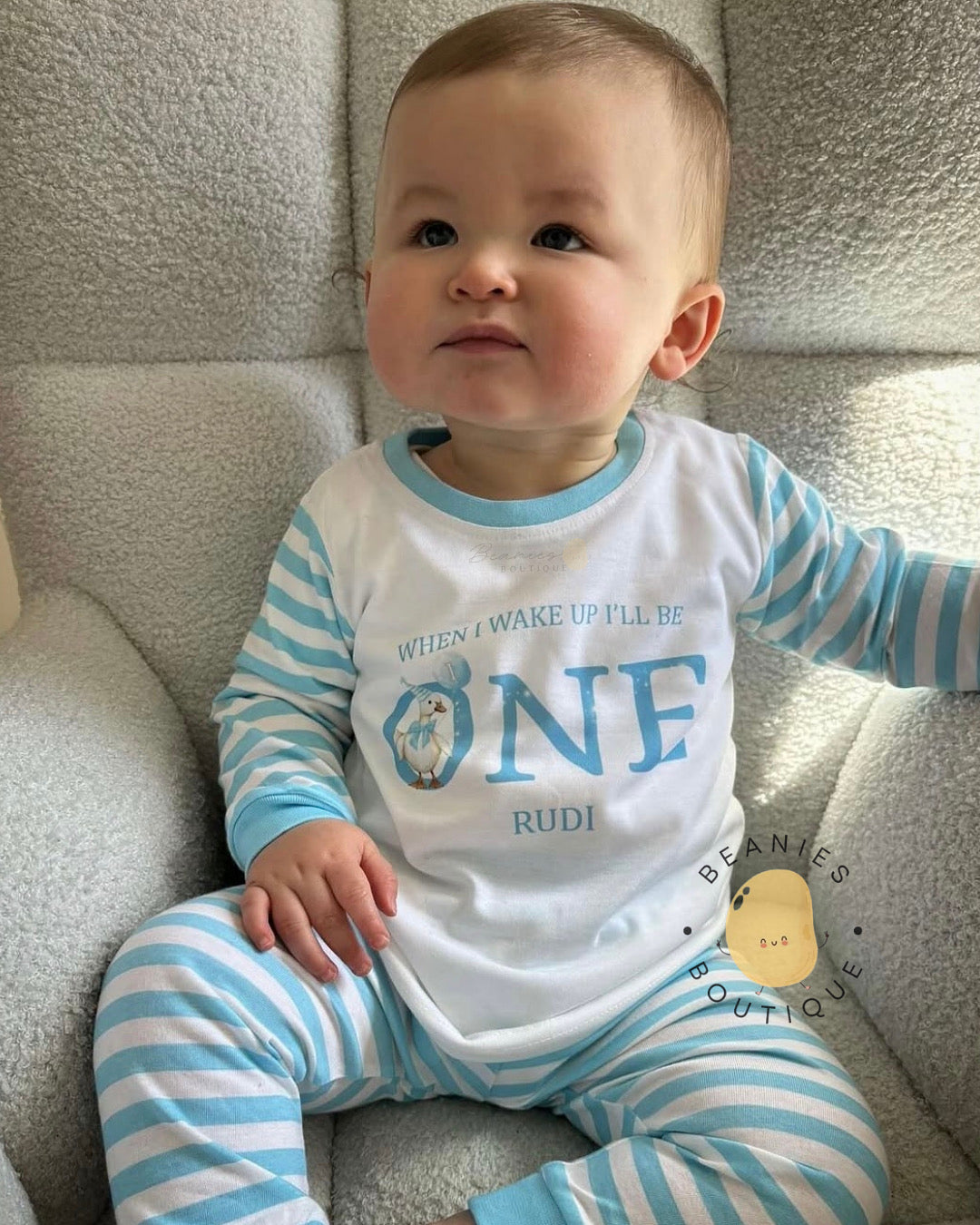 Personalised Birthday Pyjamas - Blue Silly Goose