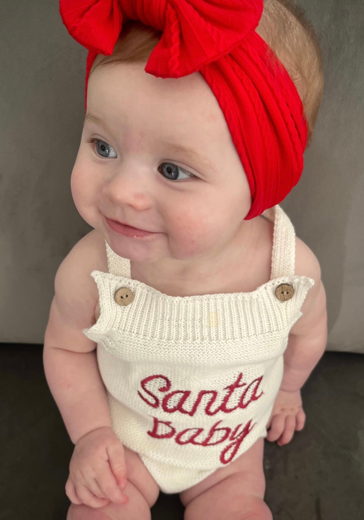Santa Baby Knit Romper