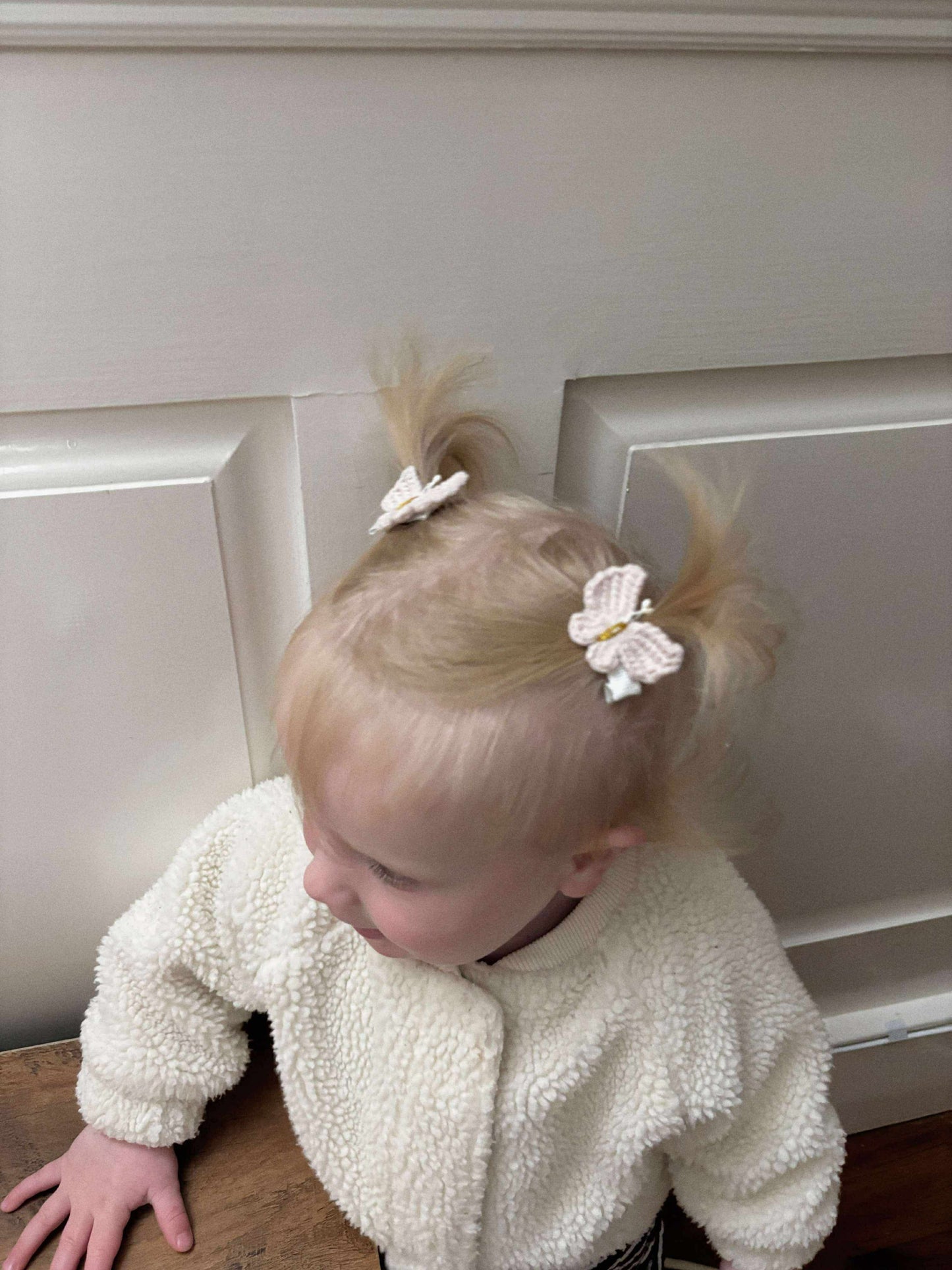 Crochet Butterfly Hair Clips
