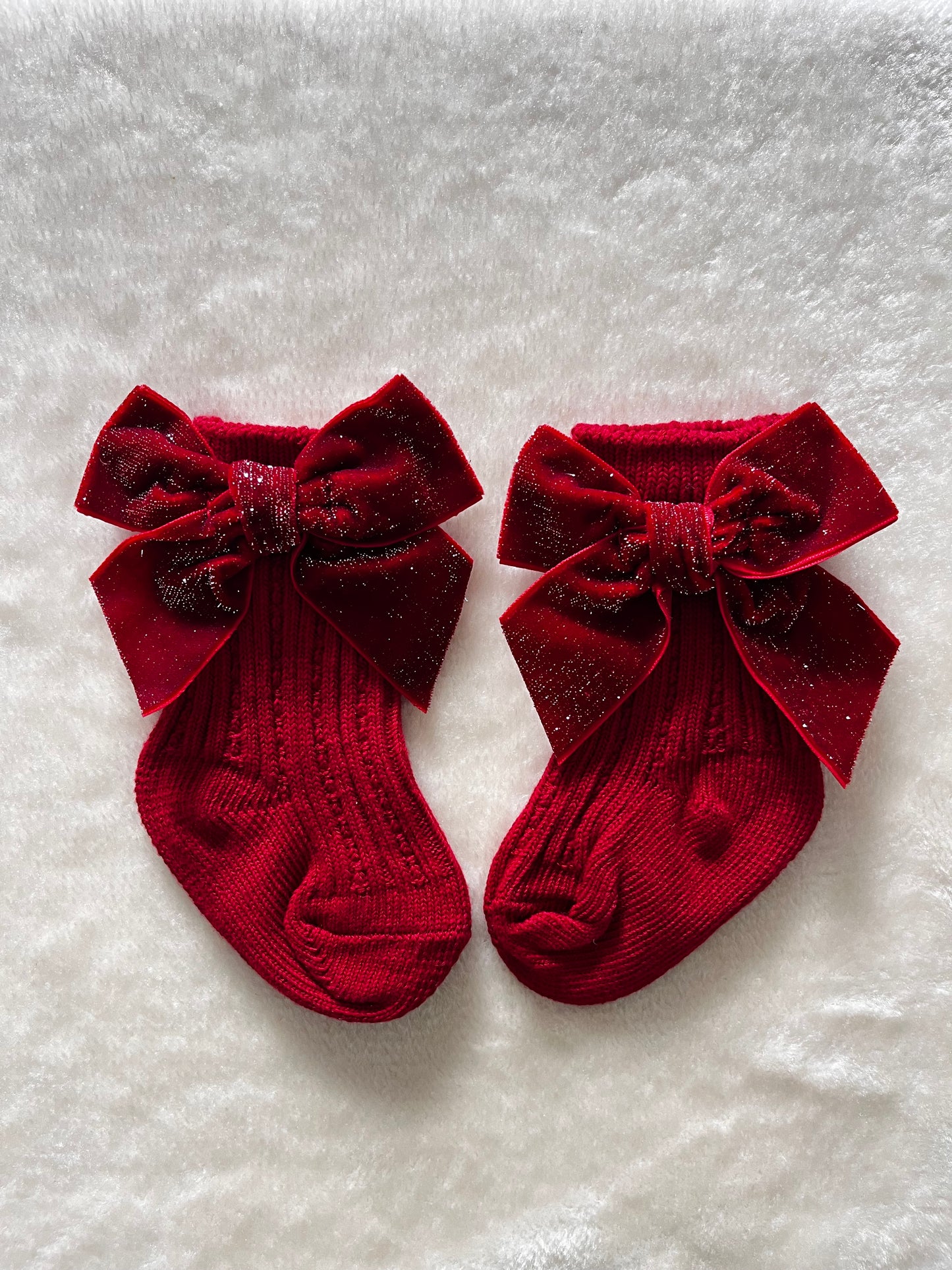 Red Christmas Ankle Socks
