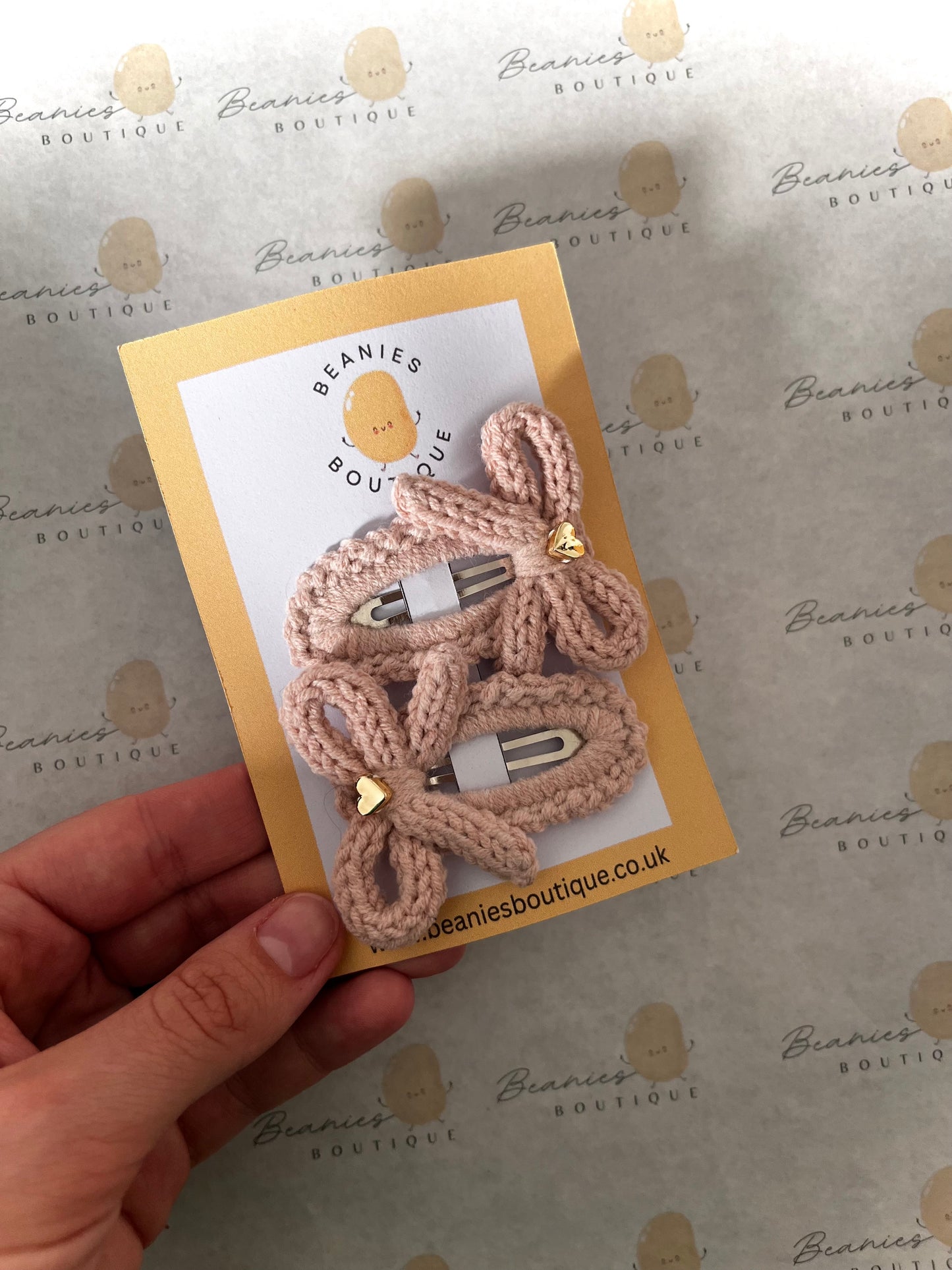 Crochet Bow Hair Clips
