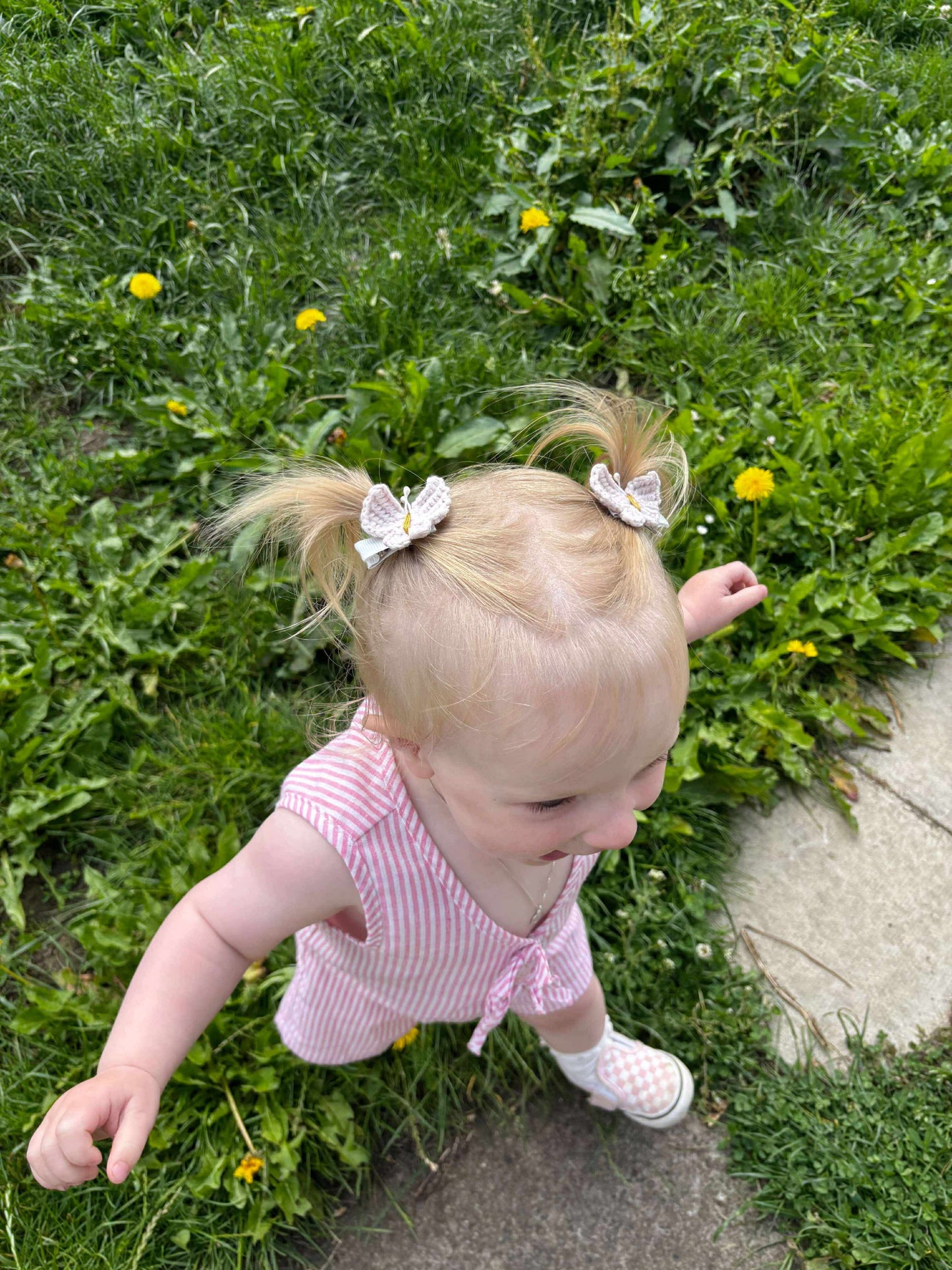 Crochet Butterfly Hair Clips