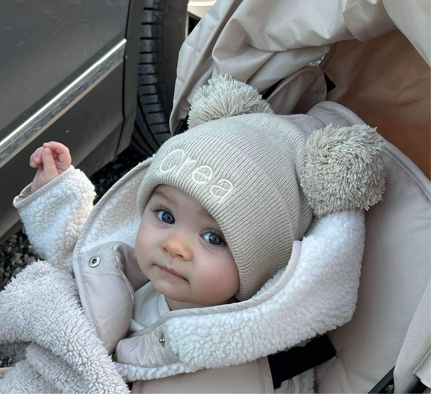 Double Pom Pom Hat | Personalised