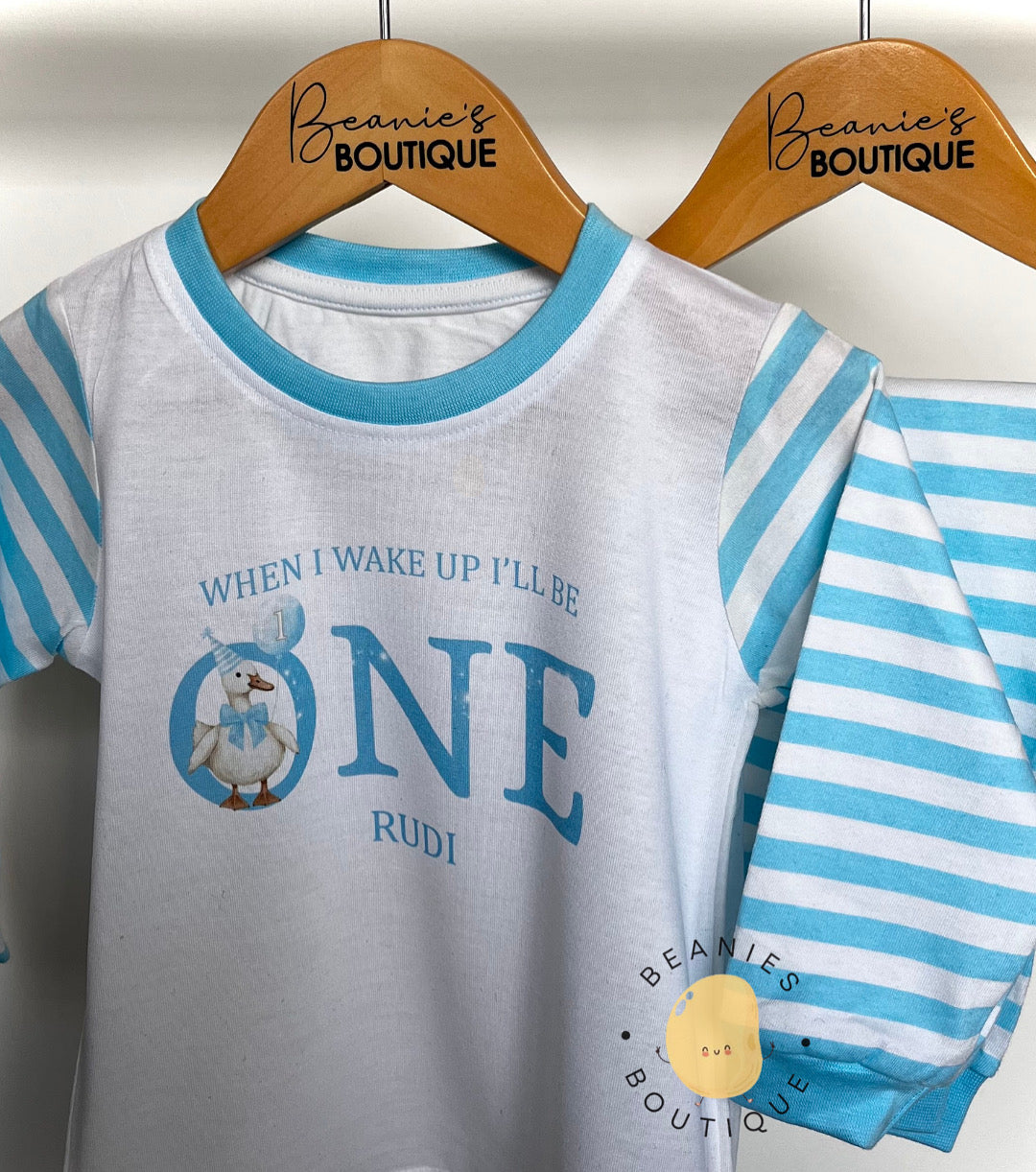 Personalised Birthday Pyjamas - Blue Silly Goose