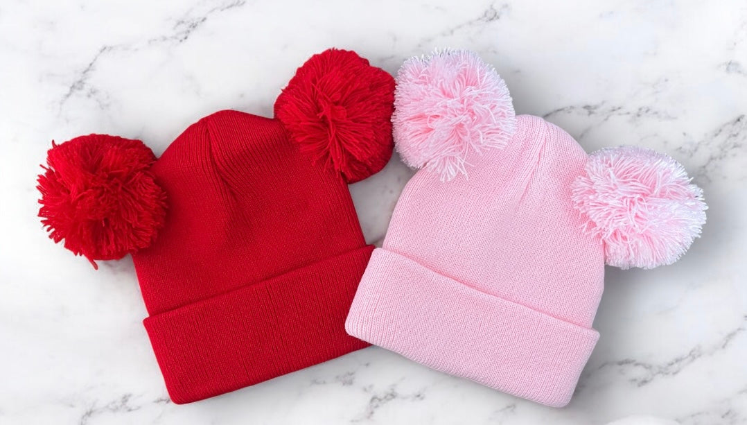 Double Pom Pom Hat | Personalised
