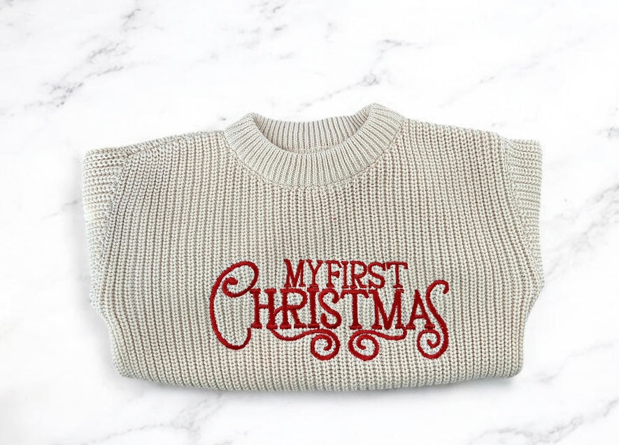 My First Christmas Knitted Jumper