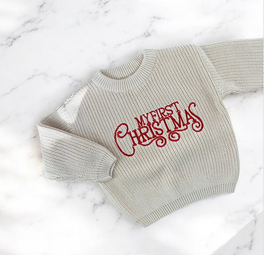 My First Christmas Knitted Jumper