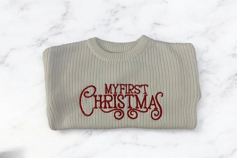 My First Christmas Knitted Jumper