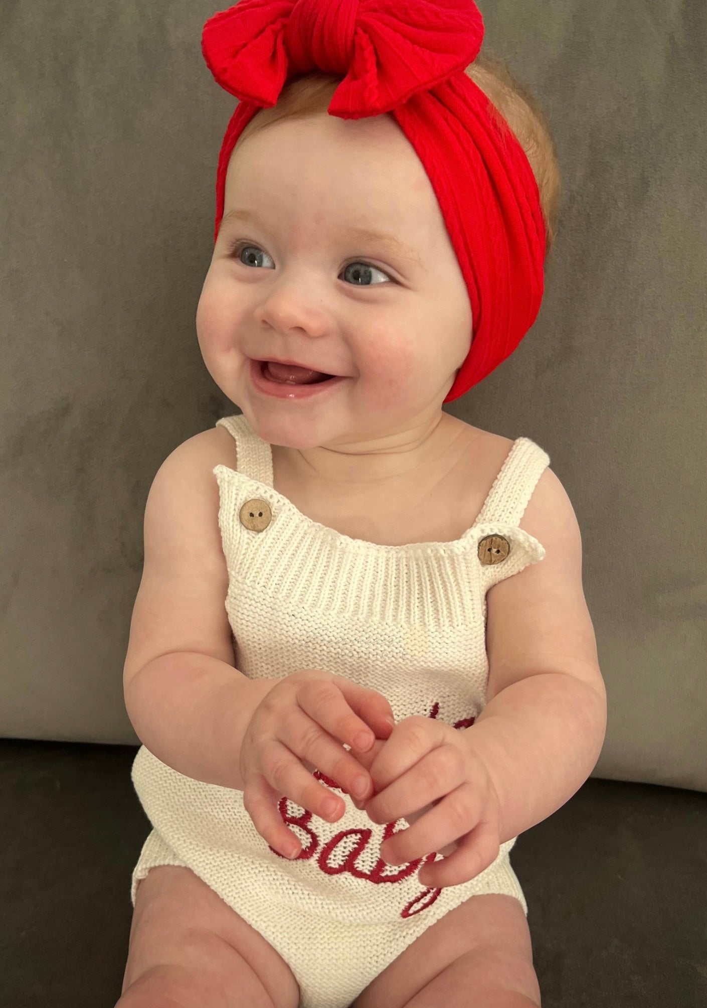 Santa Baby Knit Romper