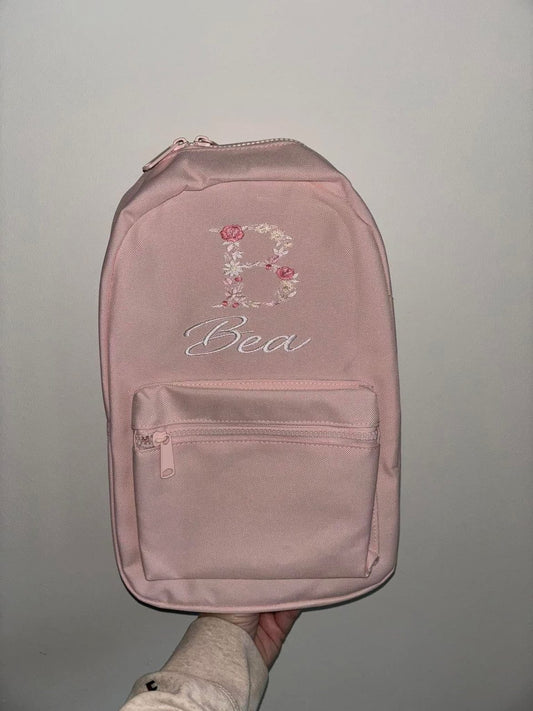 Personalised Backpack - Floral Initial