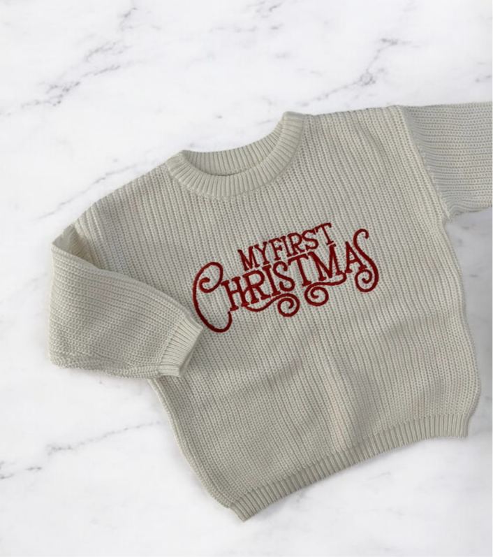 My First Christmas Knitted Jumper