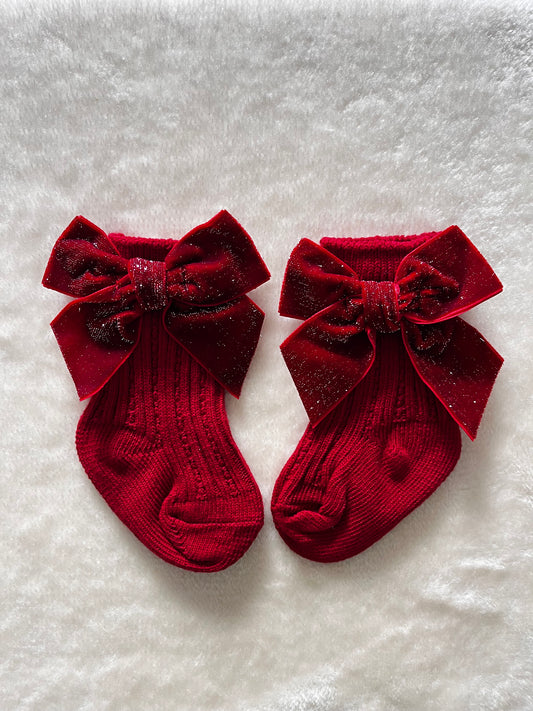 Red Christmas Ankle Socks