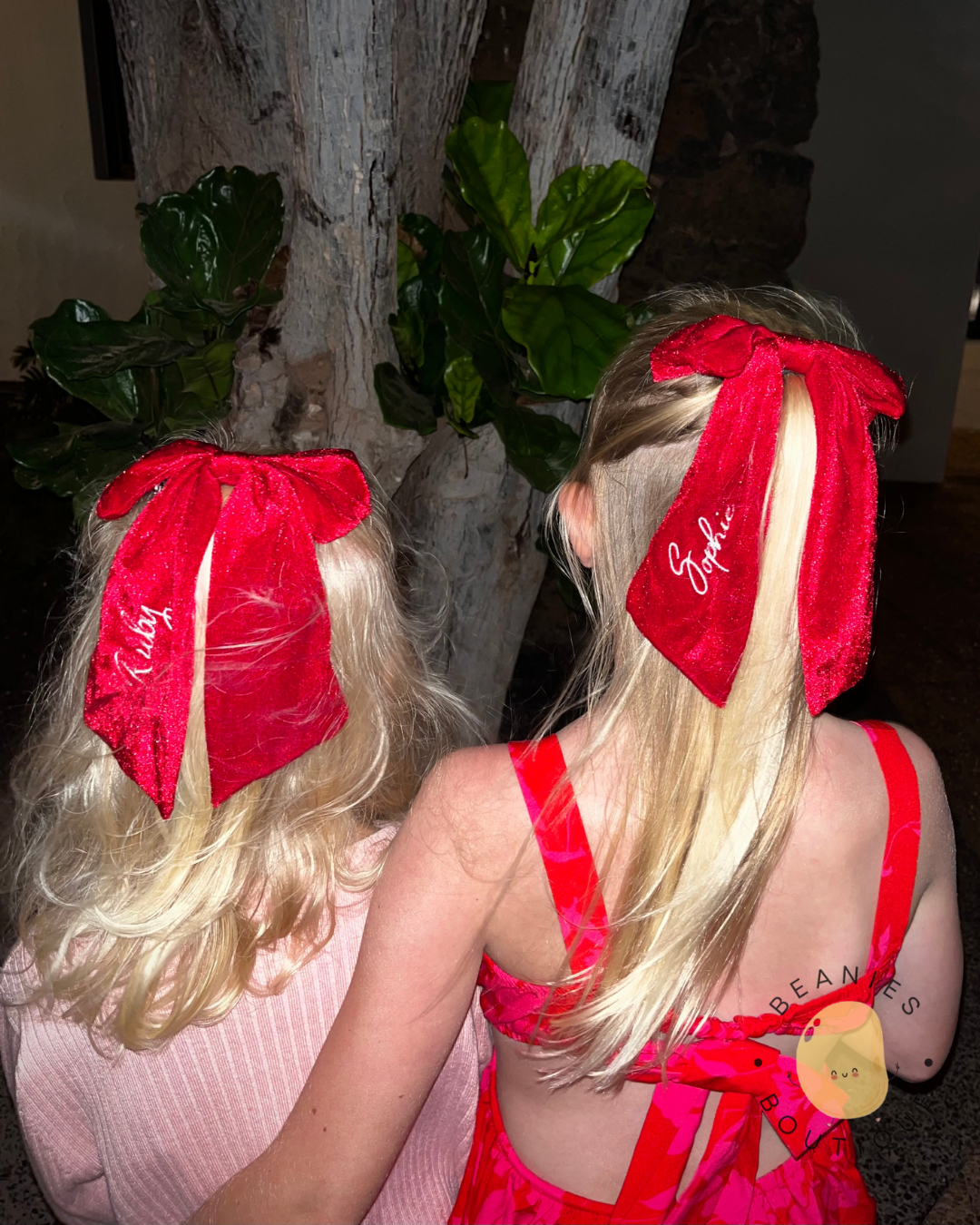 Velvet Hair Bow Clip | Personalised